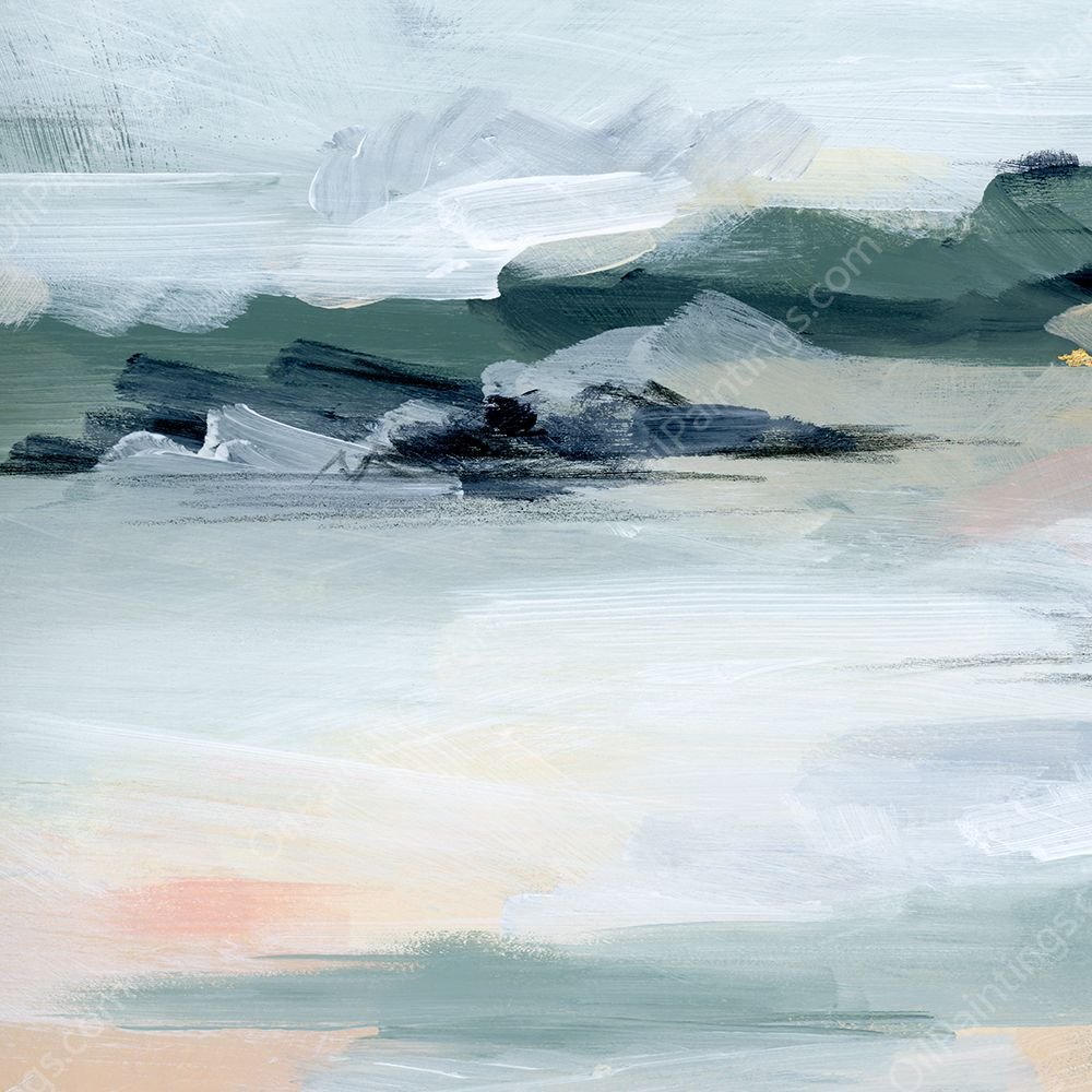 Abstracted Sea Foam II by Jennifer Paxton Parker - Hand-Painted Oil Painting Reproduction