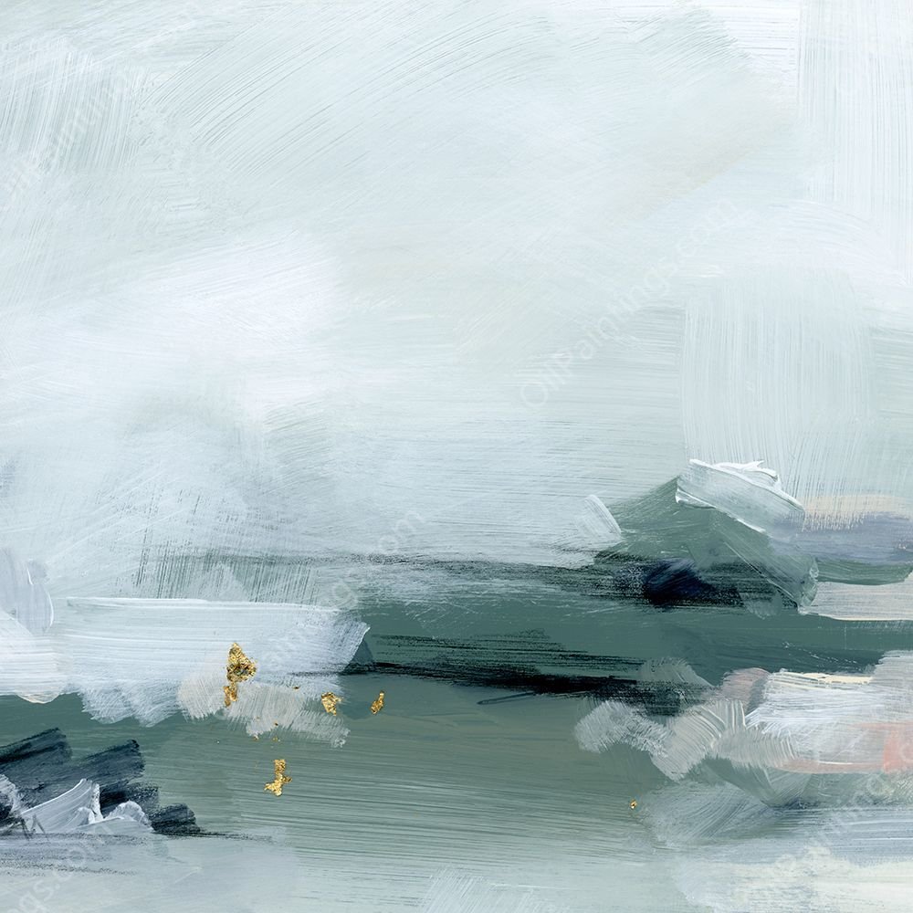 Abstracted Sea Foam III by Jennifer Paxton Parker - Hand-Painted Oil Painting Reproduction