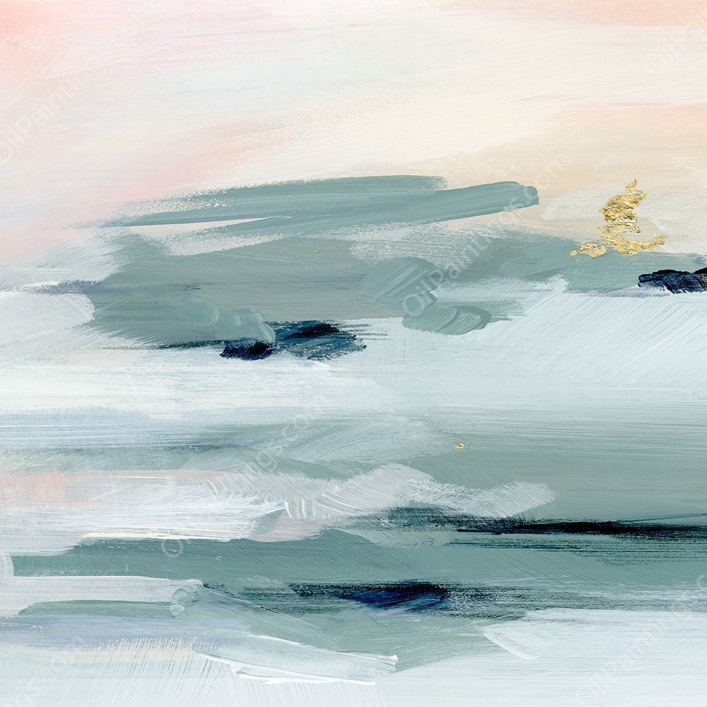 Abstracted Sea Foam IV by Jennifer Paxton Parker - Hand-Painted Oil Painting Reproduction