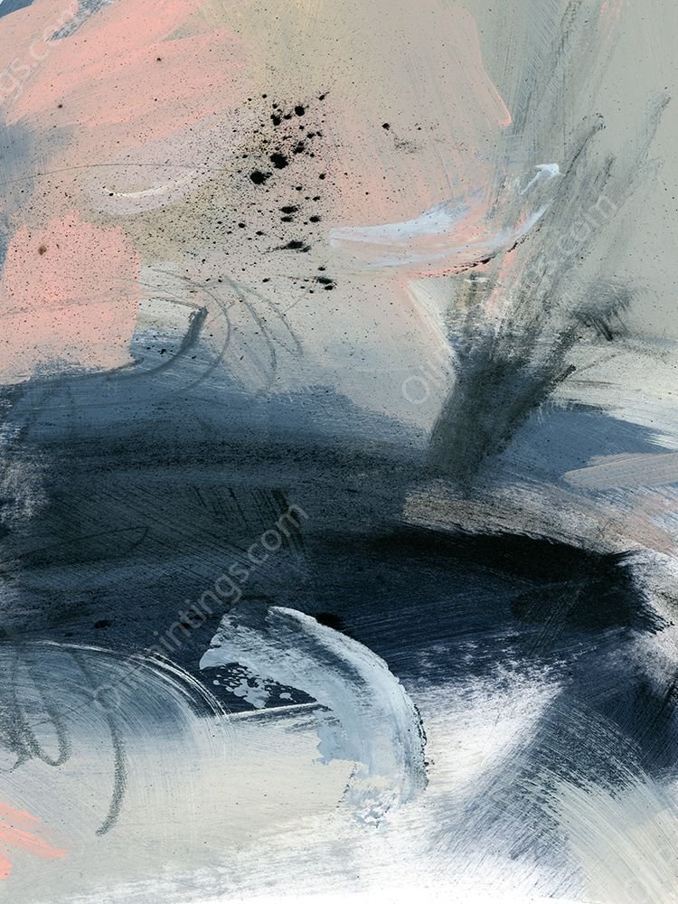 Pink Mist Abstract I by Jennifer Paxton Parker - Hand-Painted Oil Painting Reproduction