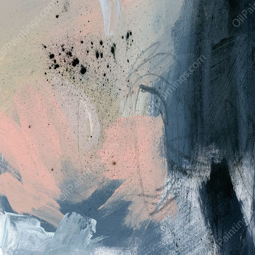 Pink Mist Abstract IV by Jennifer Paxton Parker - Hand-Painted Oil Painting Reproduction