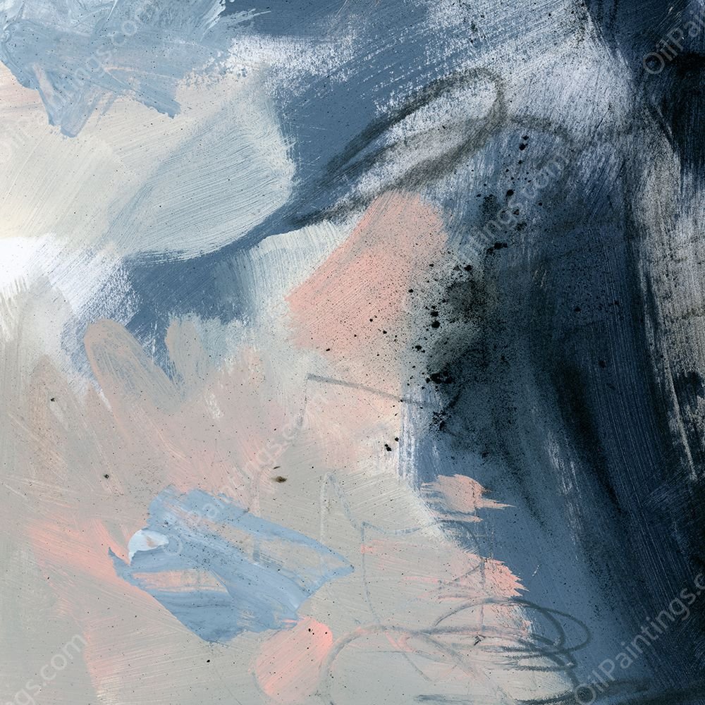 Pink Mist Abstract VI by Jennifer Paxton Parker - Hand-Painted Oil Painting Reproduction