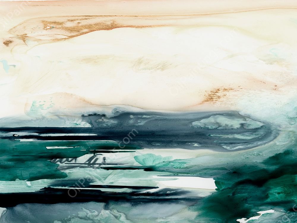 Sea Foam Flow II by Jennifer Paxton Parker - Hand-Painted Oil Painting Reproduction