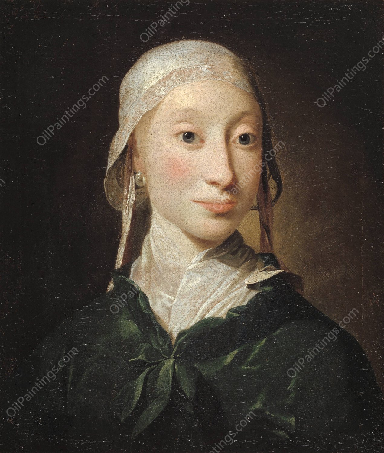 A Girl from Holstein  by Jens Juel - Hand-Painted Oil Painting Reproduction