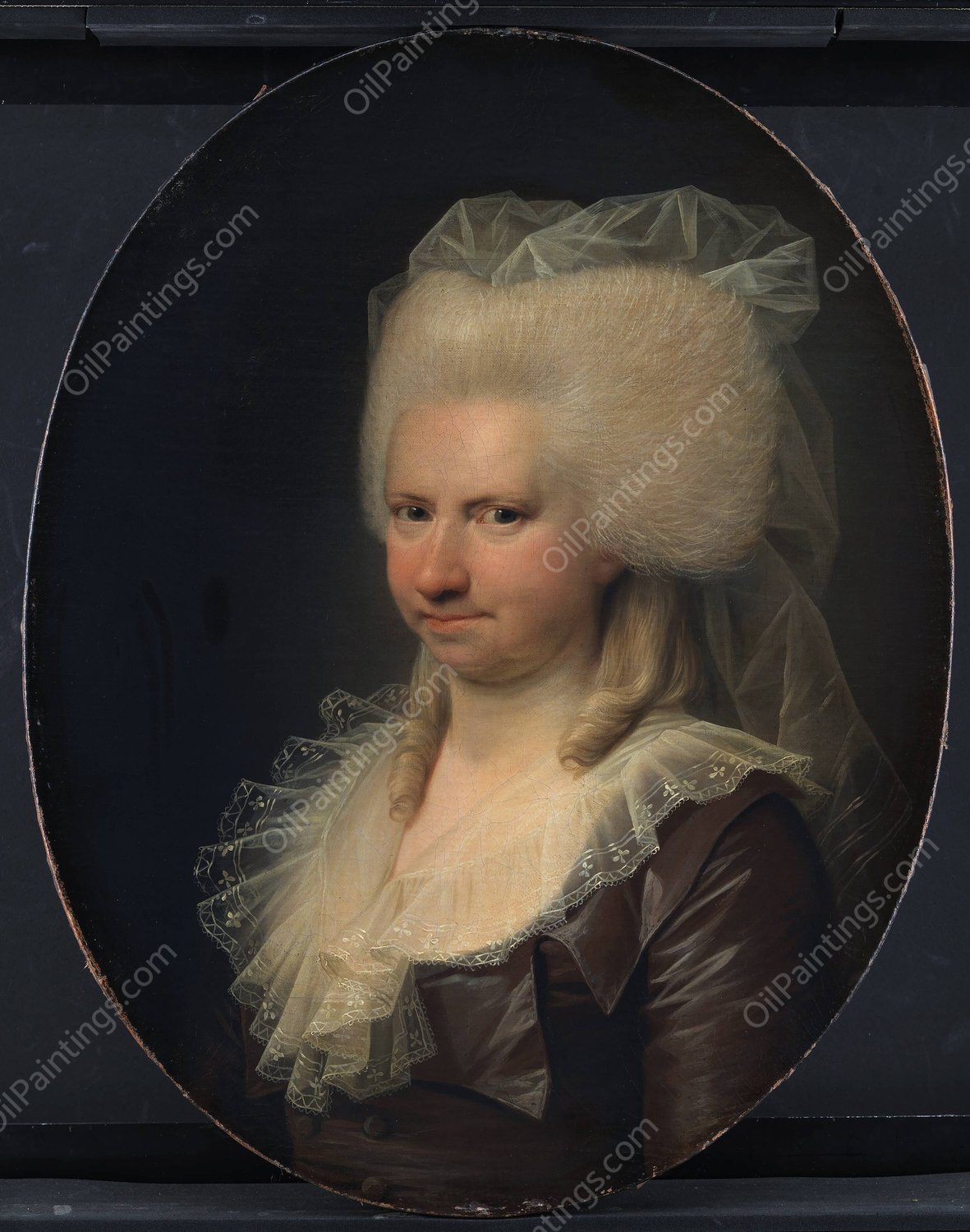 Charlotte Sophie Gerner, f. Rasch, Henrik Gerners hustru  by Jens Juel - Hand-Painted Oil Painting Reproduction