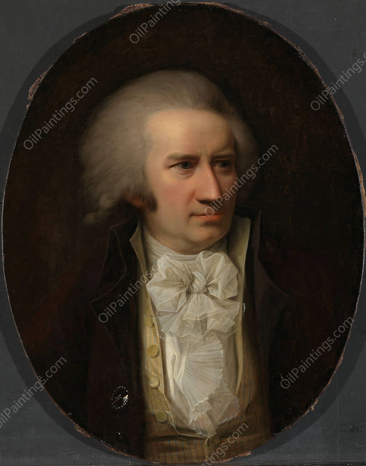 Portrait of Bernt Anker Chamberlain Bernt Anker  by Jens Juel - Hand-Painted Oil Painting Reproduction