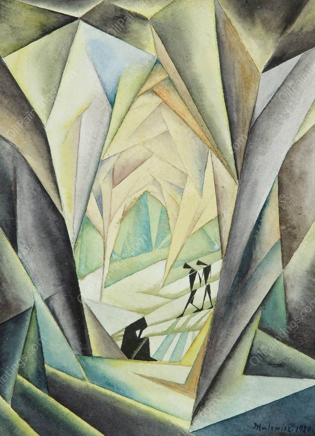 Kompozycja  by Jerzy Hulewicz - Hand-Painted Oil Painting Reproduction