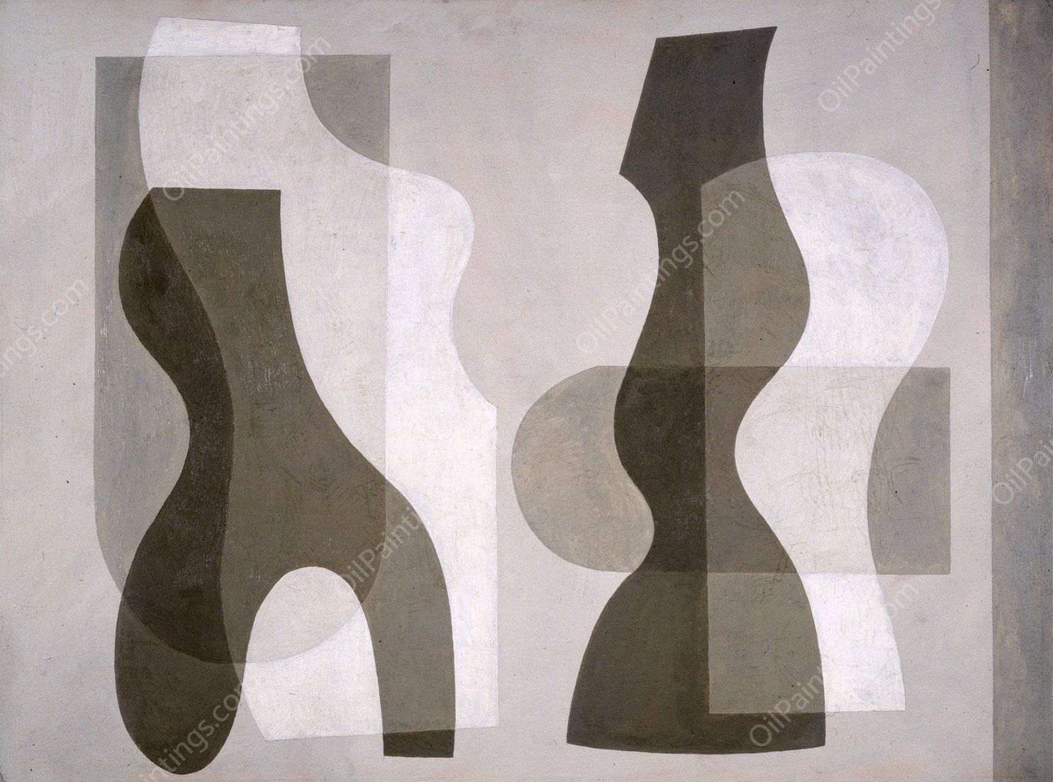 Superimposed Forms  by Jessica Dismorr - Hand-Painted Oil Painting Reproduction