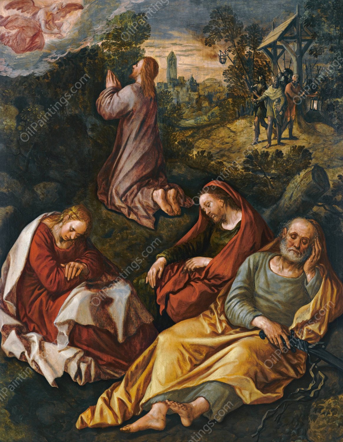 The Agony In The Garden by Joachim Beuckelaer - Hand-Painted Oil Painting Reproduction