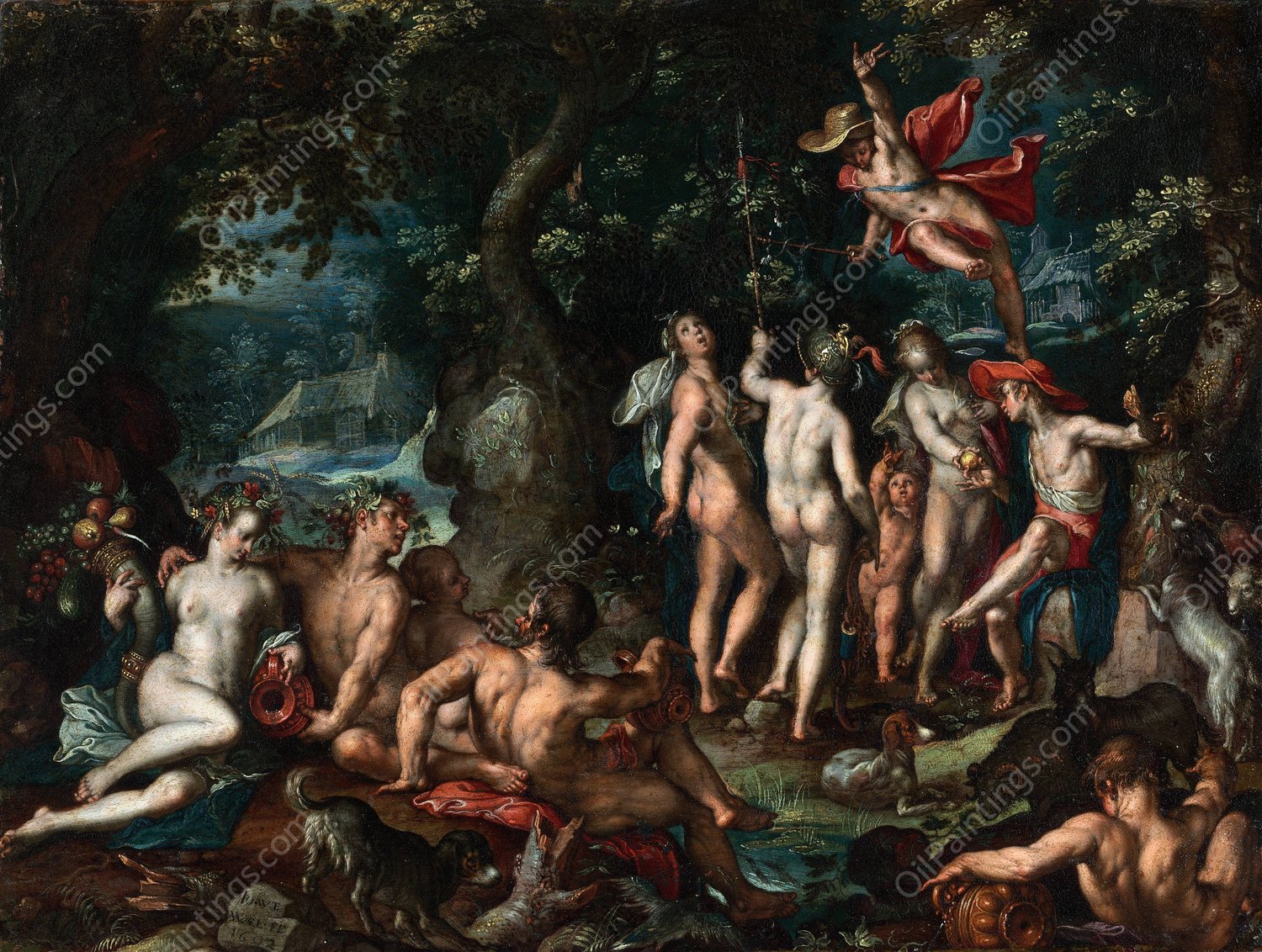 The Judgment of Paris  by Joachim Wtewael - Hand-Painted Oil Painting Reproduction