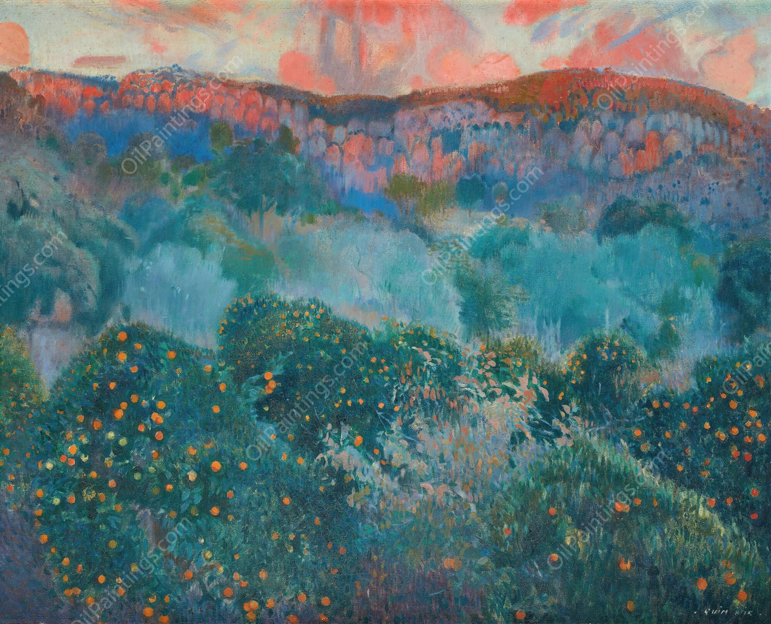 Soller, Mallorca by Joaquin Mir Trinxet - Hand-Painted Oil Painting Reproduction