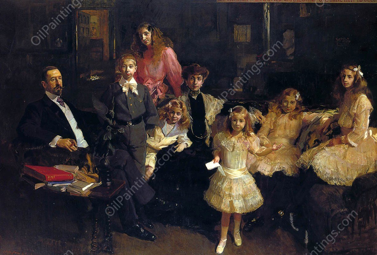 Family Eratruriz by Joaquin Sorolla y Bastida - Hand-Painted Oil Painting Reproduction