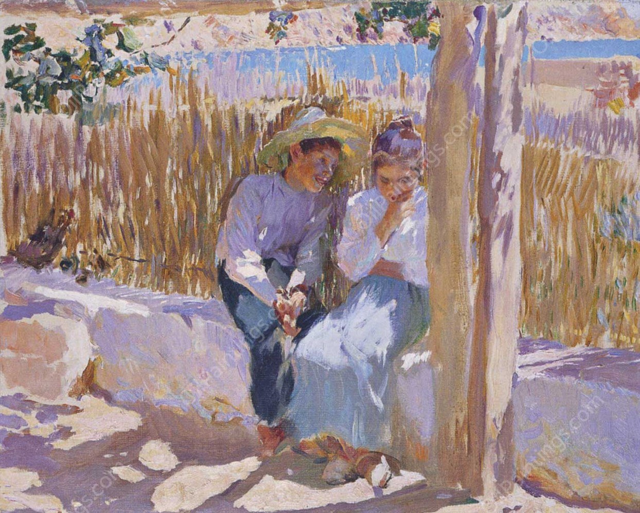 Idyll, Javea by Joaquin Sorolla y Bastida - Hand-Painted Oil Painting Reproduction