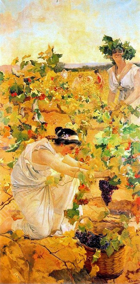 La Vendemia by Joaquin Sorolla y Bastida - Hand-Painted Oil Painting Reproduction