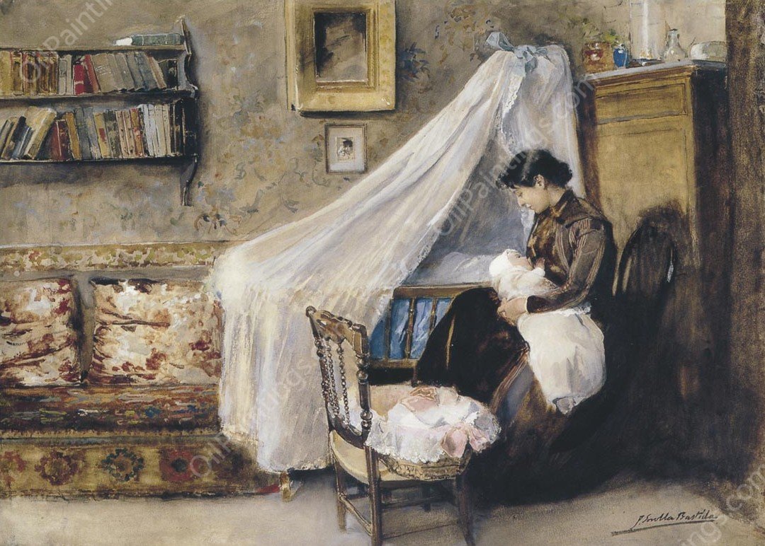 The First Child by Joaquin Sorolla y Bastida - Hand-Painted Oil Painting Reproduction
