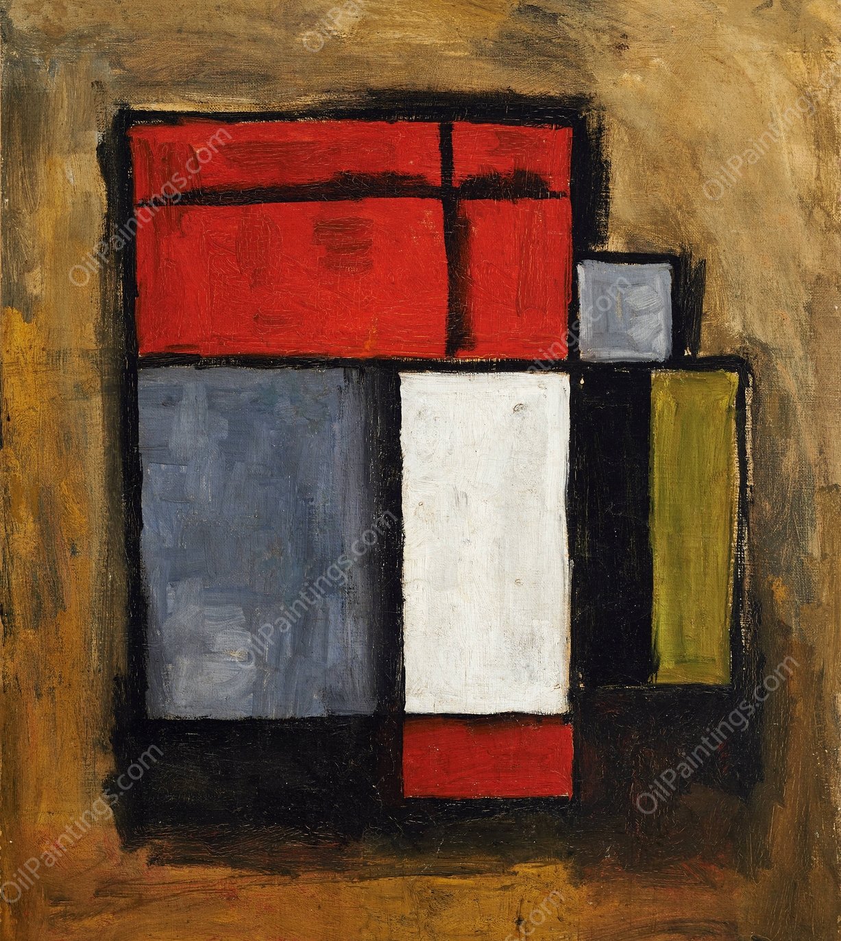 Formas abstractas  by Joaquin Torres-Garcia - Hand-Painted Oil Painting Reproduction