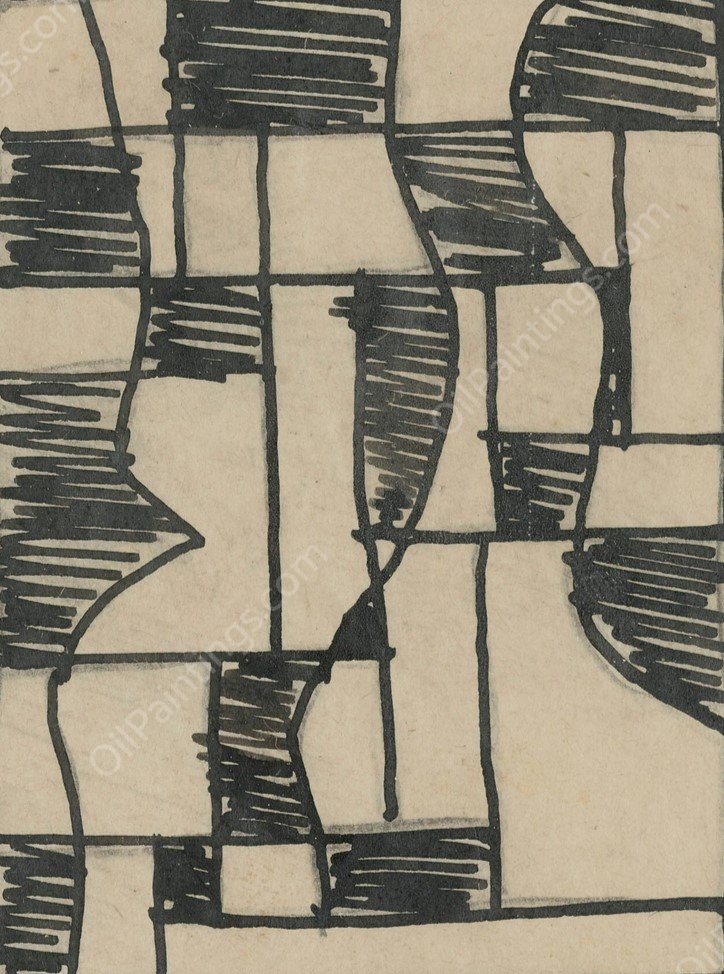 Formas  by Joaquin Torres-Garcia - Hand-Painted Oil Painting Reproduction