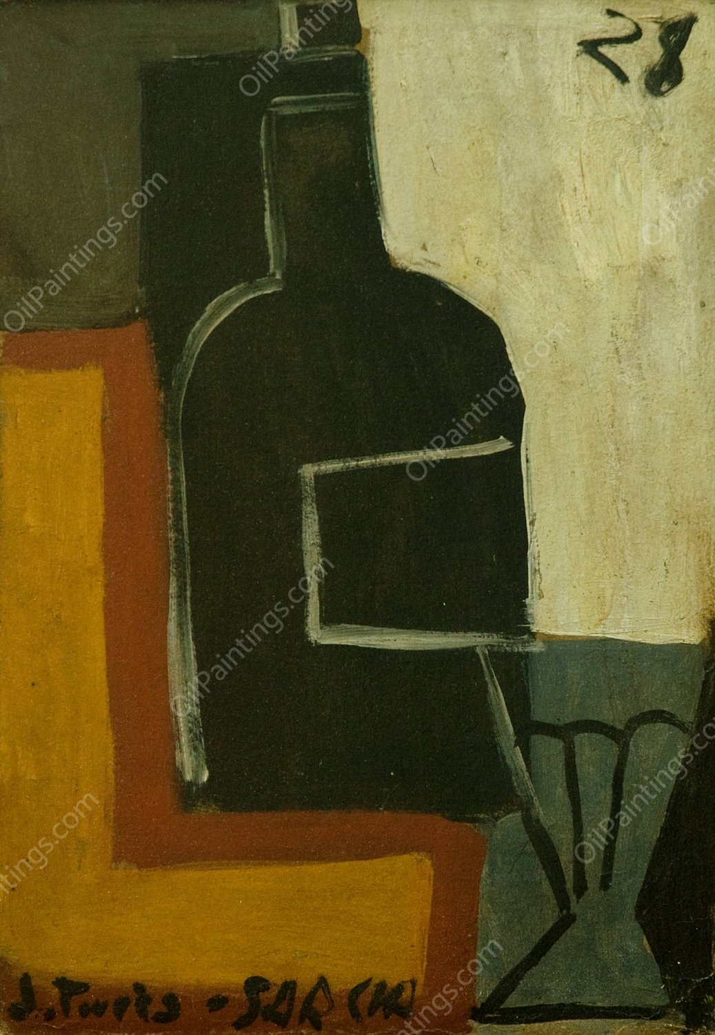 Pintura  by Joaquin Torres-Garcia - Hand-Painted Oil Painting Reproduction