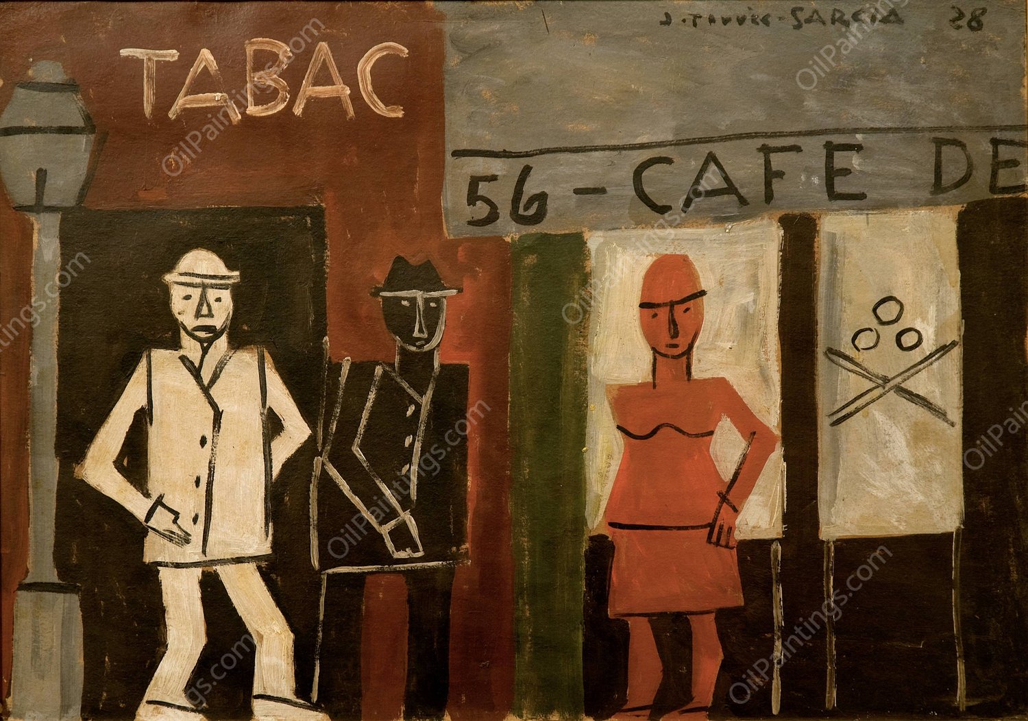 Pintura  by Joaquin Torres-Garcia - Hand-Painted Oil Painting Reproduction