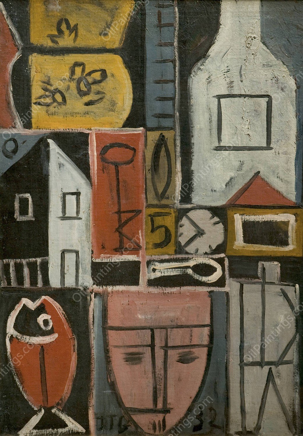 Pintura  by Joaquin Torres-Garcia - Hand-Painted Oil Painting Reproduction