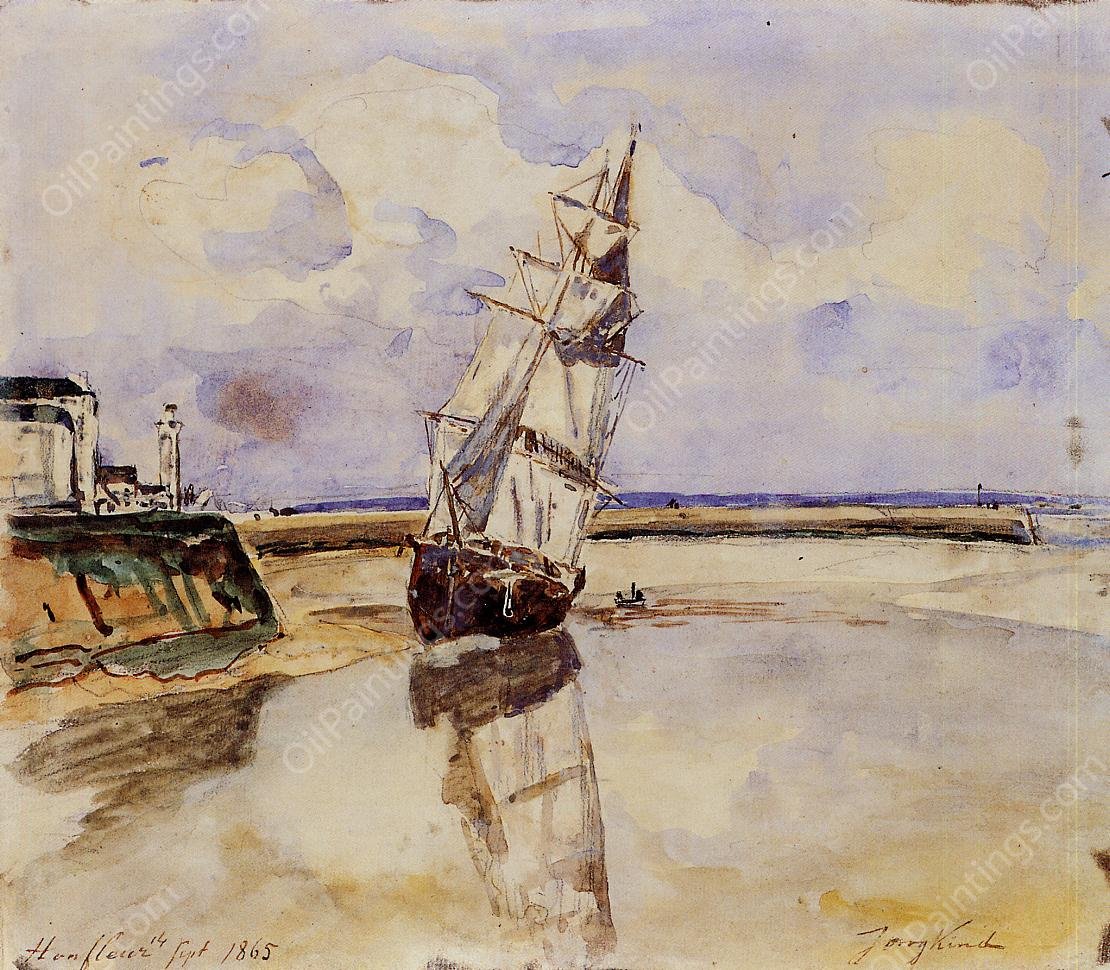 Honfleur by Johan-Barthold Jongkind - Hand-Painted Oil Painting Reproduction