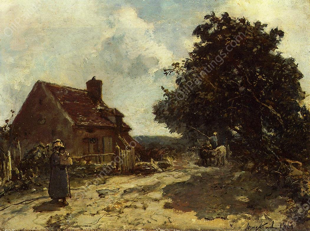 In the Vicinity of Nevers by Johan-Barthold Jongkind - Hand-Painted Oil Painting Reproduction