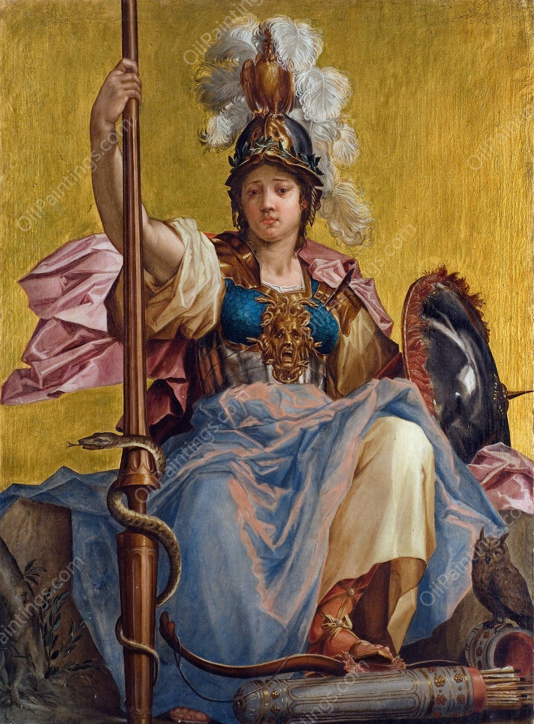 Minerva by Johan Sylvius - Hand-Painted Oil Painting Reproduction