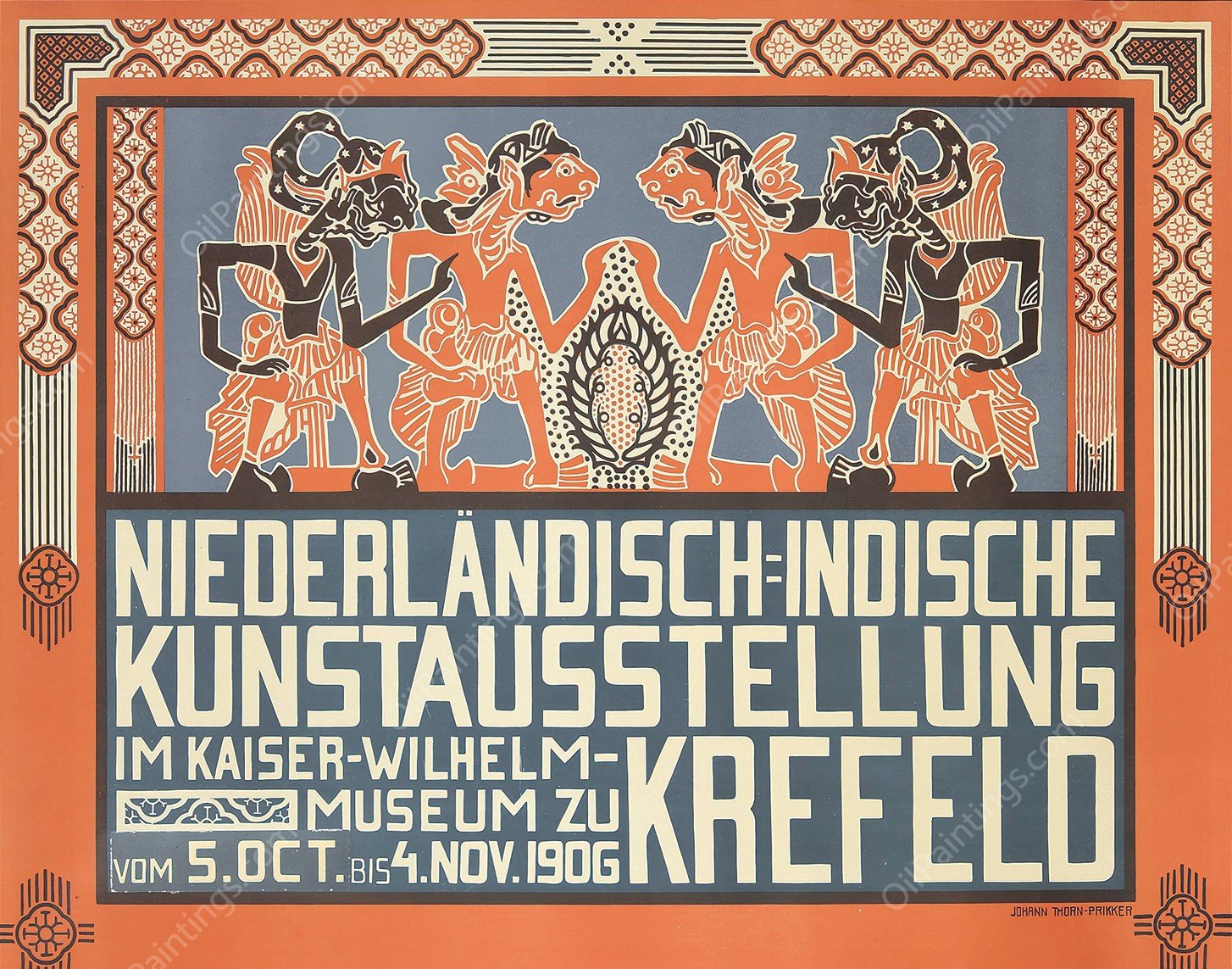 Niederlandisch-Indische Kunstausstellung  by Johan Thorn Prikker - Hand-Painted Oil Painting Reproduction