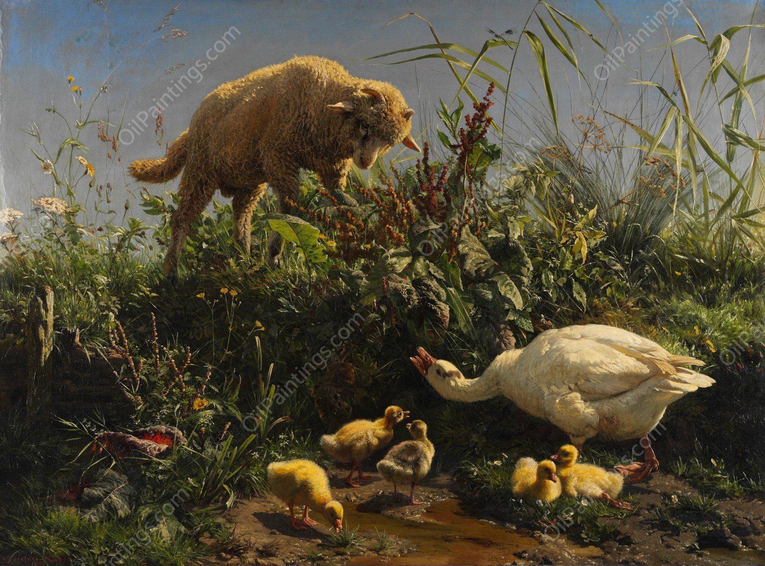 The peace-breaker  by Johann Baptist Hofner - Hand-Painted Oil Painting Reproduction