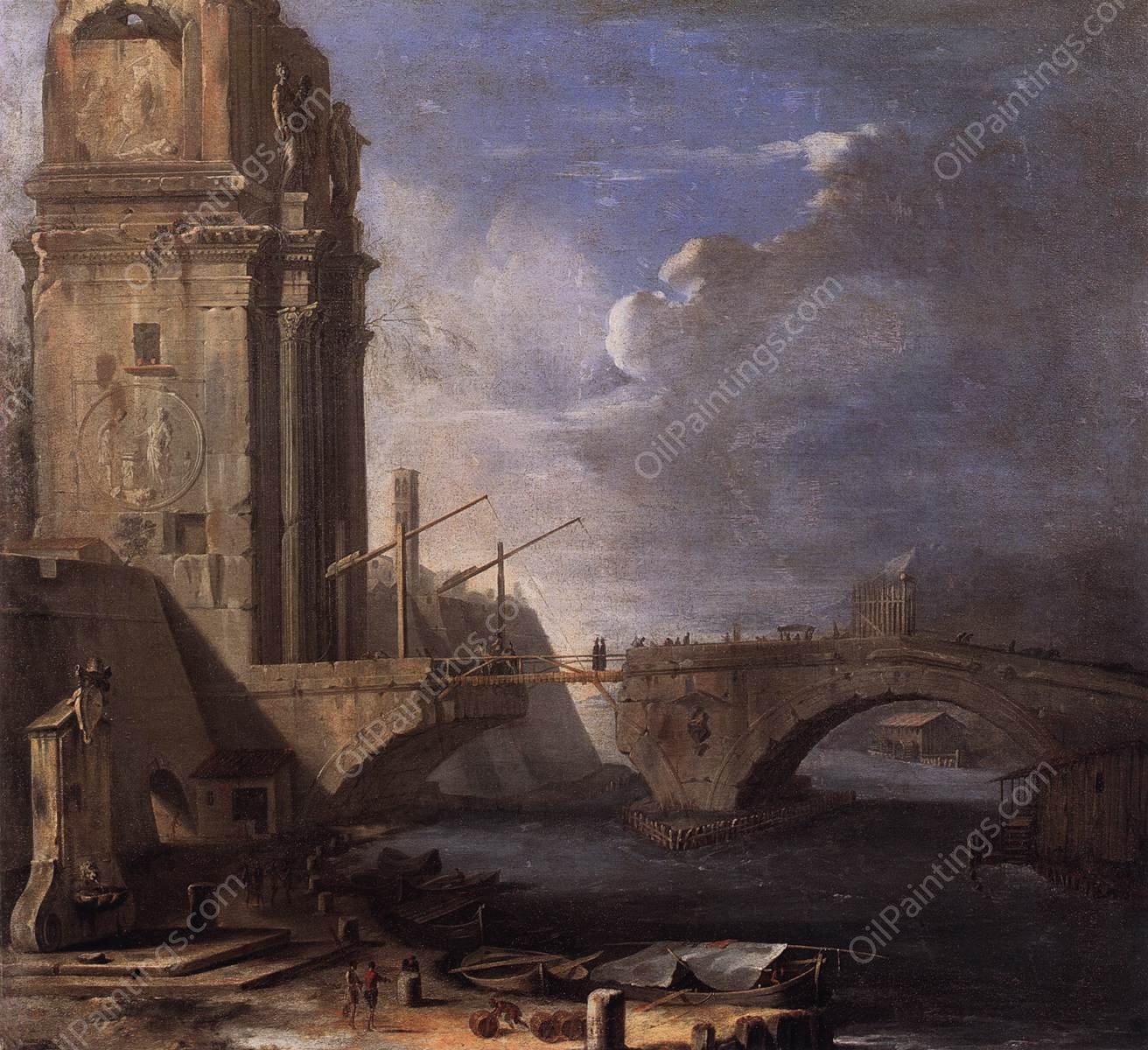 Roman Capriccio by Johann Heinrich Schoenfeld - Hand-Painted Oil Painting Reproduction