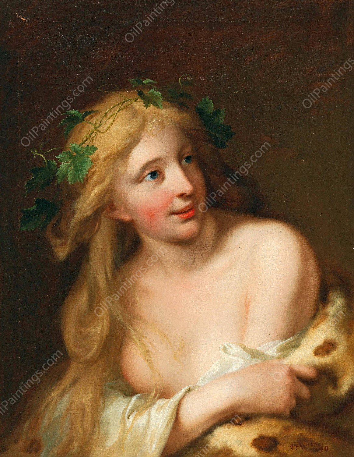 A Bacchante by Johann Heinrich Wilhelm Tischbein - Hand-Painted Oil Painting Reproduction