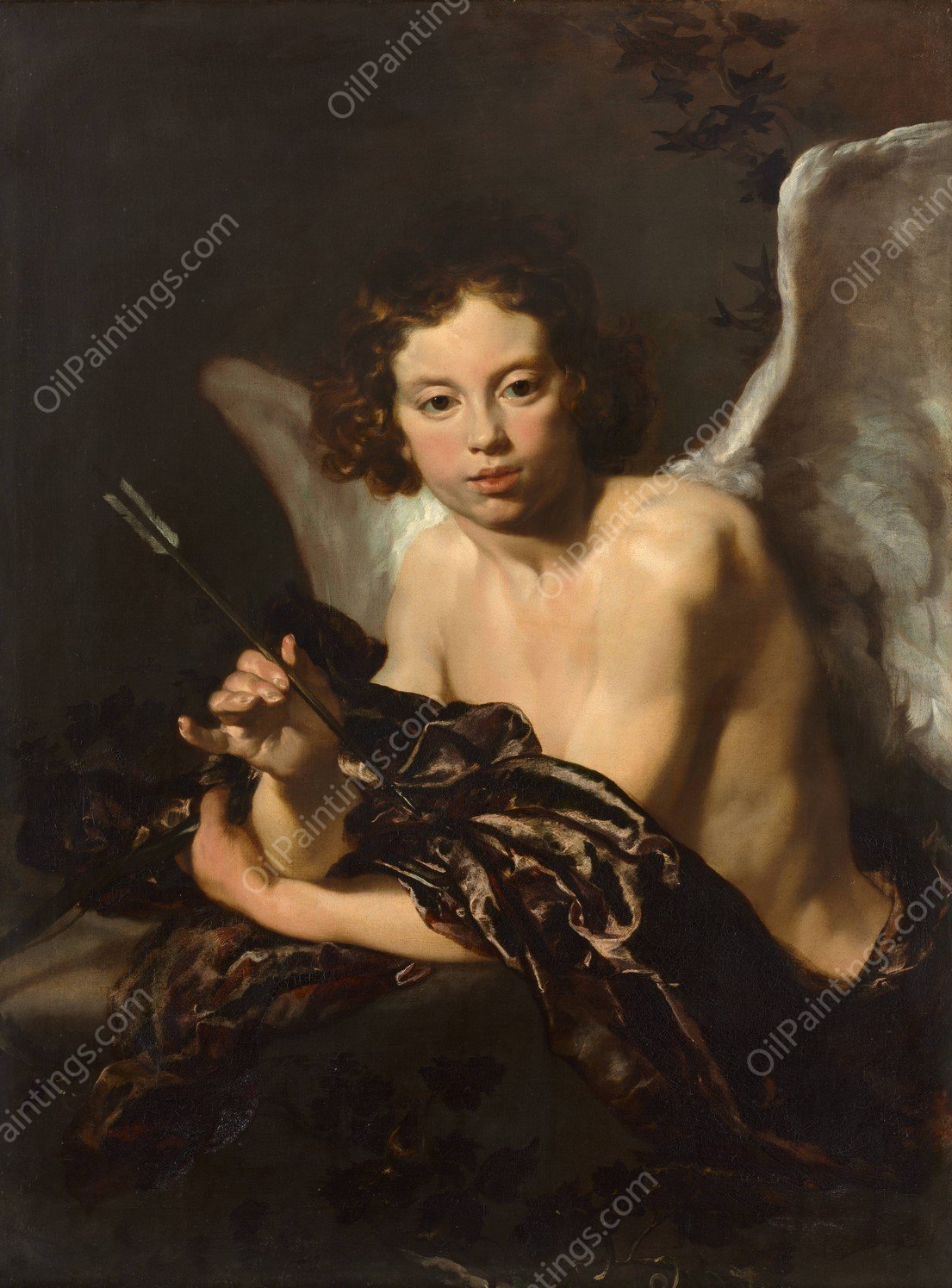 Cupid  by Johann Liss - Hand-Painted Oil Painting Reproduction