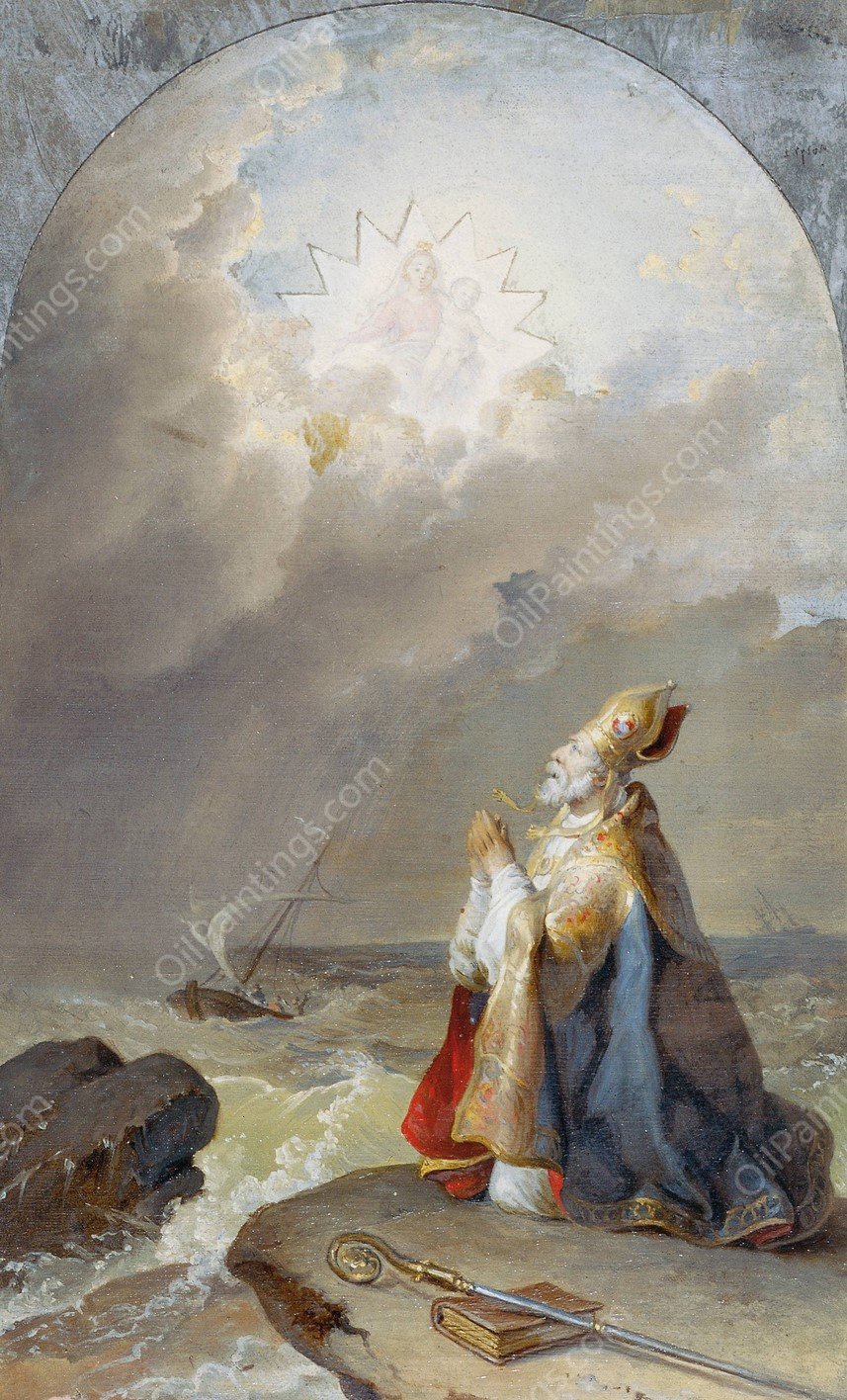 Der Heilige Spyridon  by Johann Peter Krafft - Hand-Painted Oil Painting Reproduction