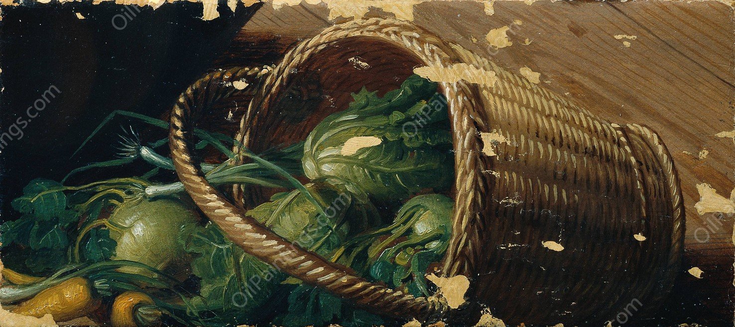 Gemusekorb  by Johann Peter Krafft - Hand-Painted Oil Painting Reproduction