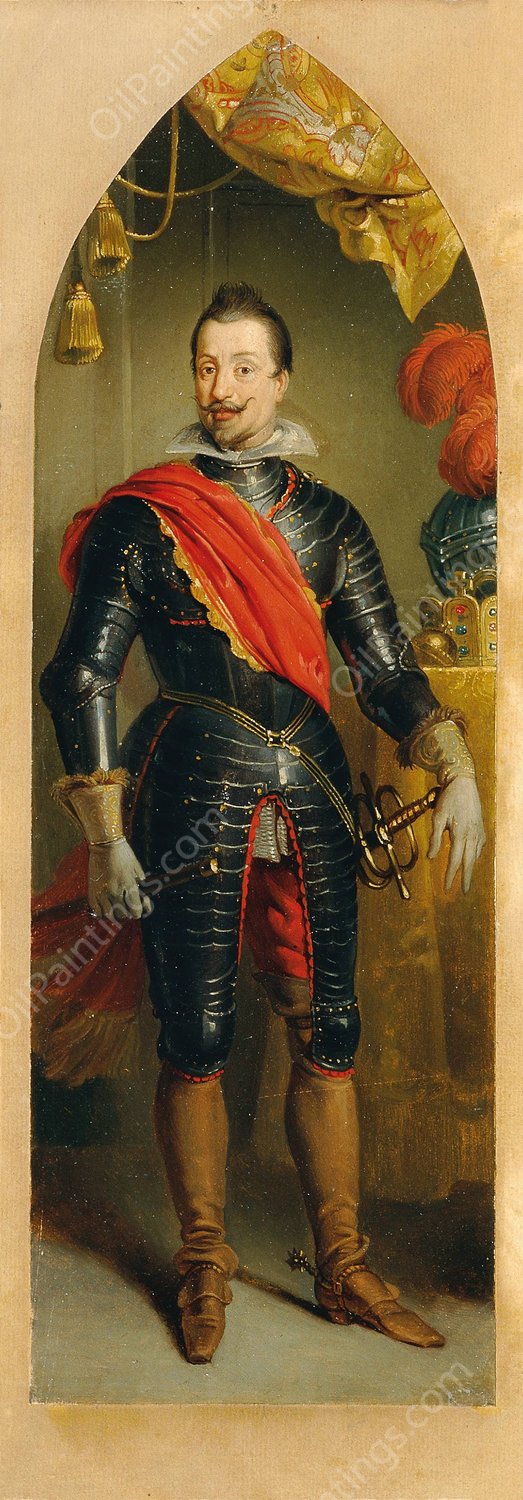 Kaiser Ferdinand II. stehend  by Johann Peter Krafft - Hand-Painted Oil Painting Reproduction
