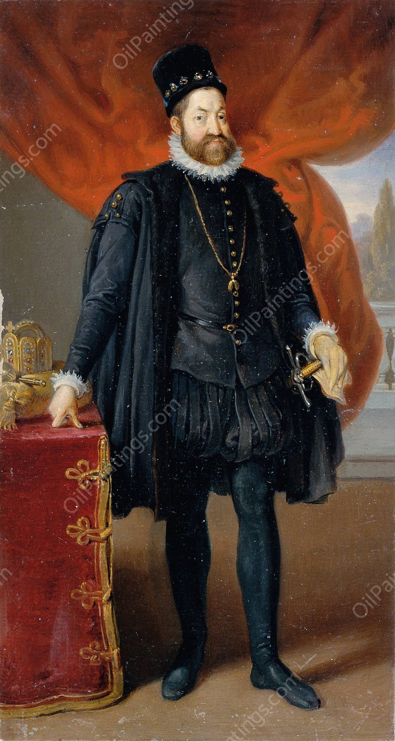 Kaiser Rudolf II.  by Johann Peter Krafft - Hand-Painted Oil Painting Reproduction