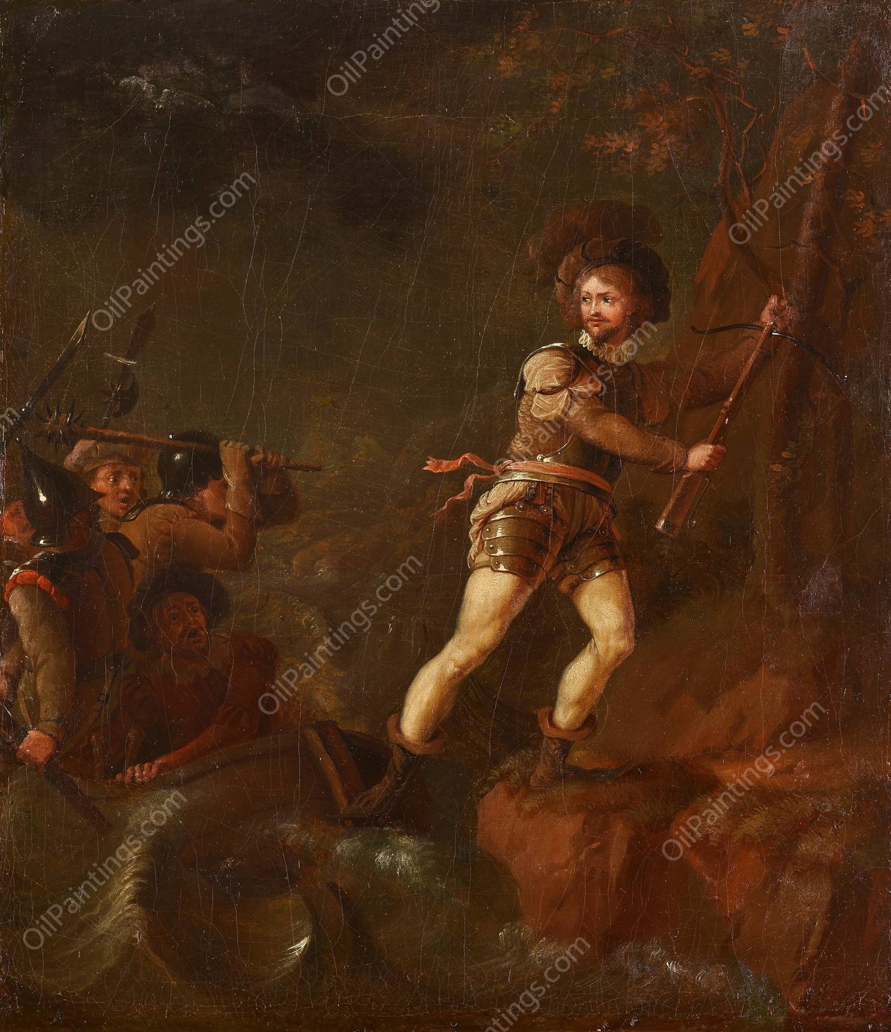 Wilhelm Tell  by Johann Peter Krafft - Hand-Painted Oil Painting Reproduction