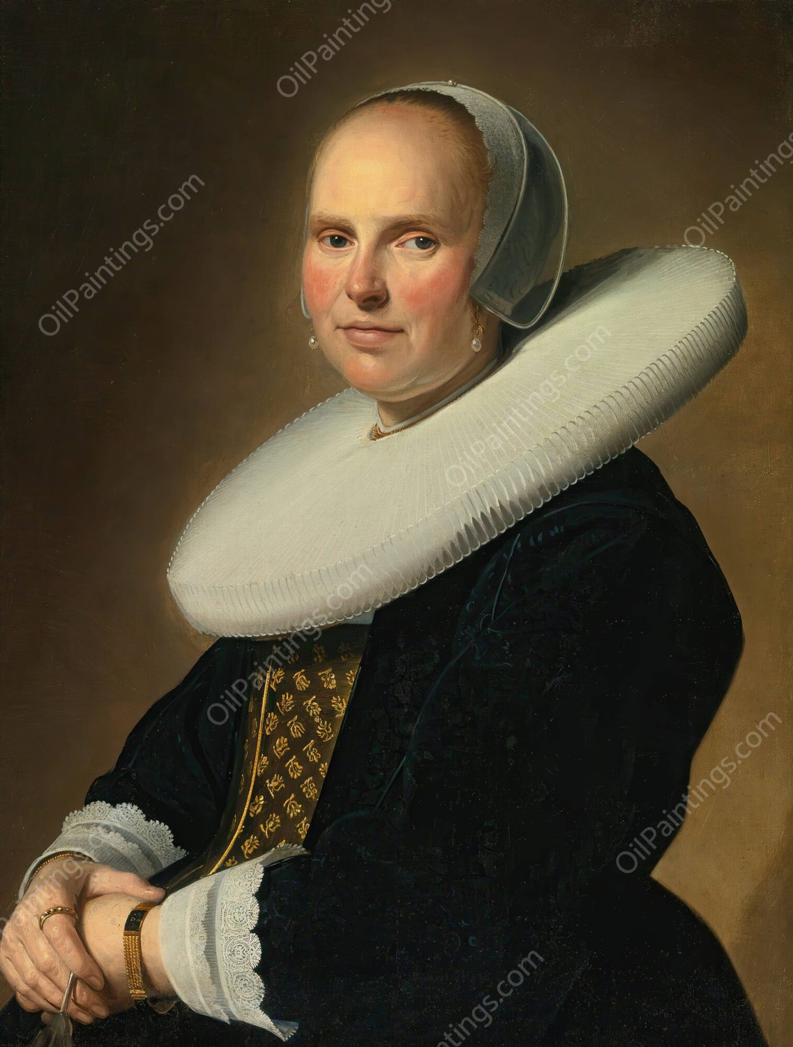 Portrait of a Lady by Johannes Cornelisz Verspronck - Hand-Painted Oil Painting Reproduction