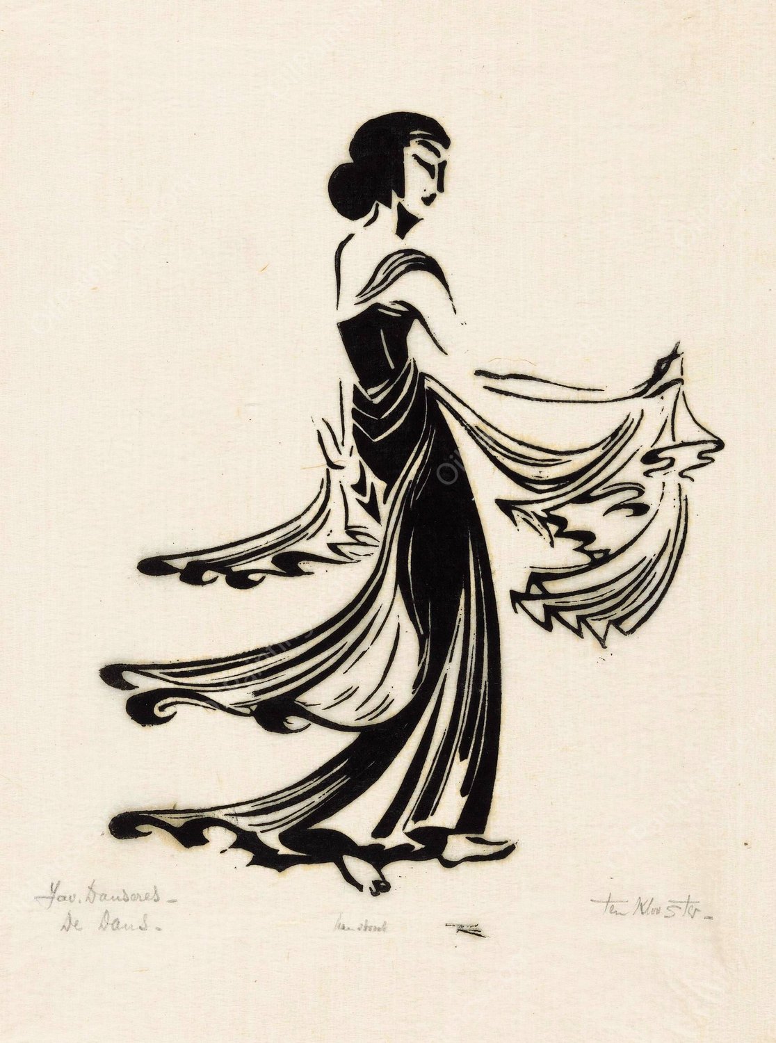 De dans  by Johannes Frederik Engelbert Ten Klooster - Hand-Painted Oil Painting Reproduction