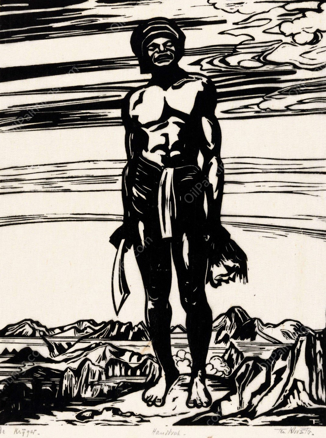 De krijger  by Johannes Frederik Engelbert Ten Klooster - Hand-Painted Oil Painting Reproduction