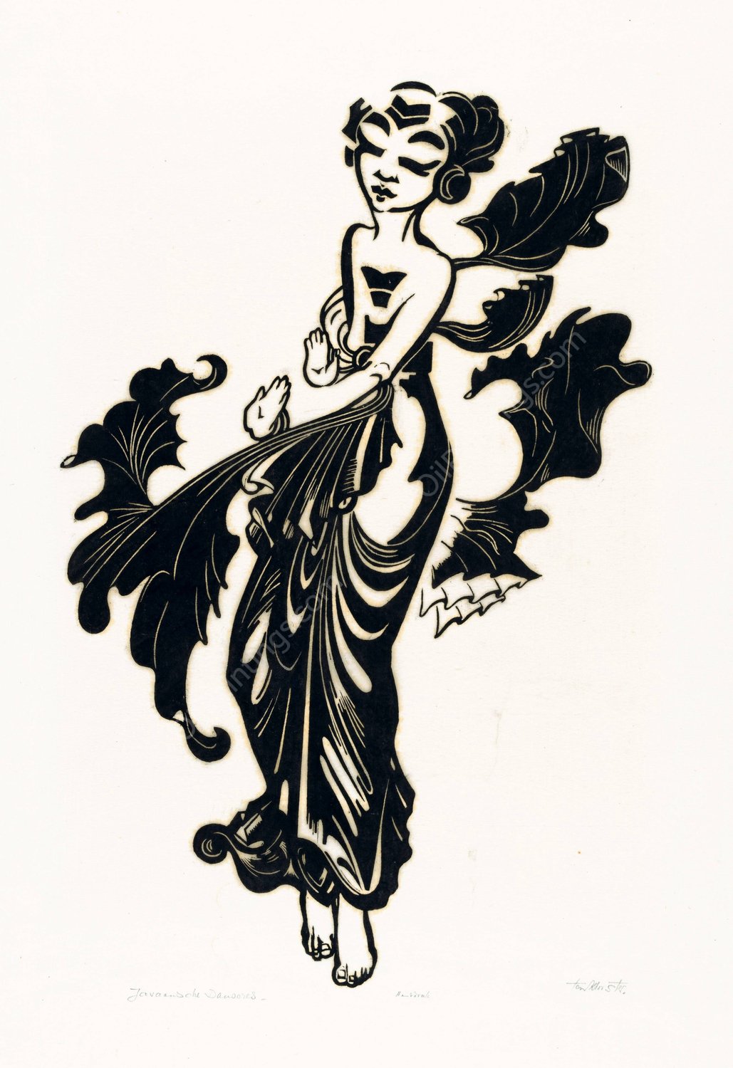 Javaansche danseres  by Johannes Frederik Engelbert Ten Klooster - Hand-Painted Oil Painting Reproduction