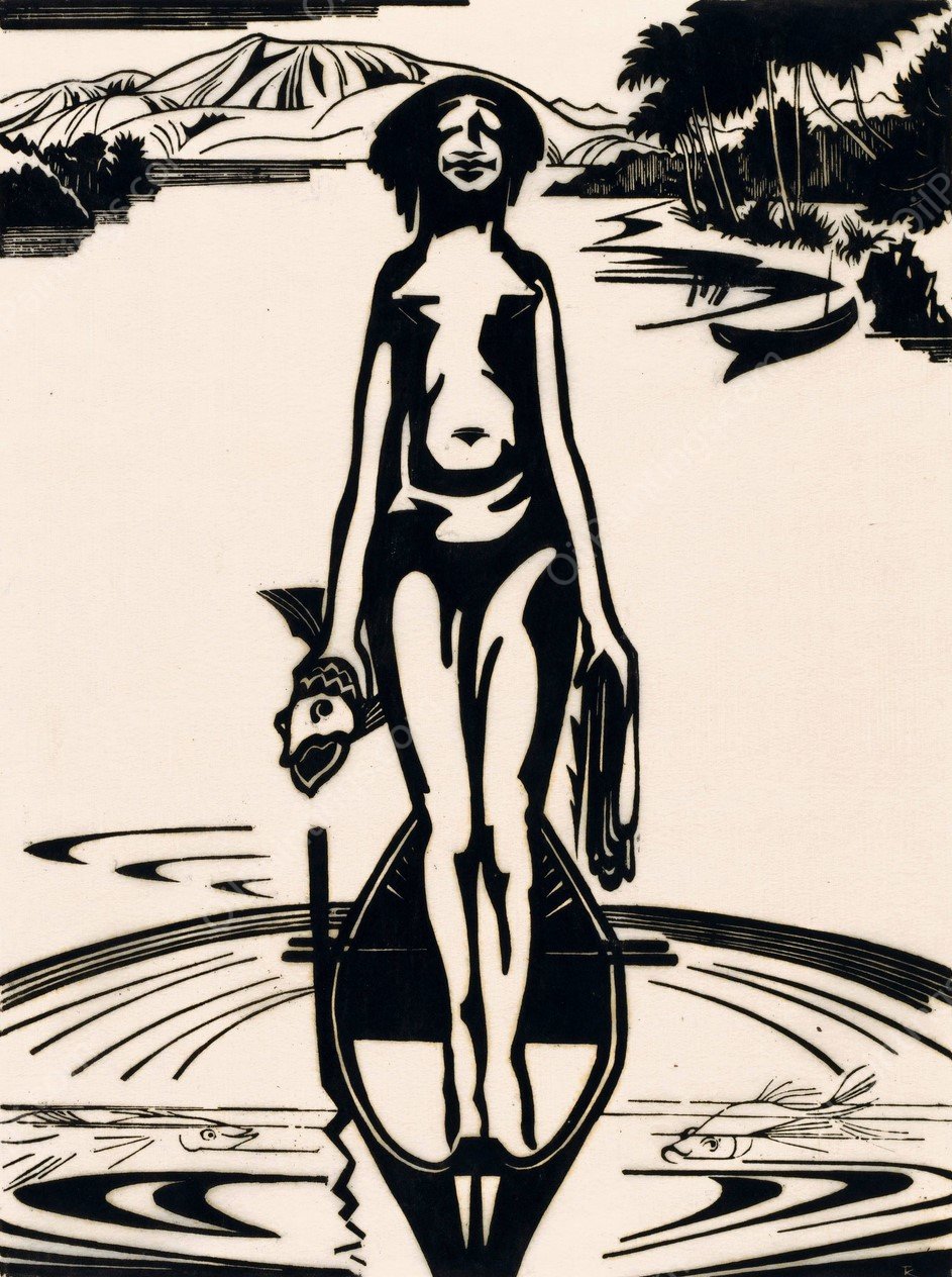 Papoeavrouw  by Johannes Frederik Engelbert Ten Klooster - Hand-Painted Oil Painting Reproduction