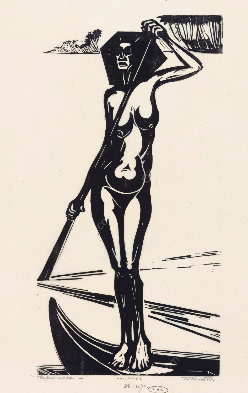 Papoesche  by Johannes Frederik Engelbert Ten Klooster - Hand-Painted Oil Painting Reproduction