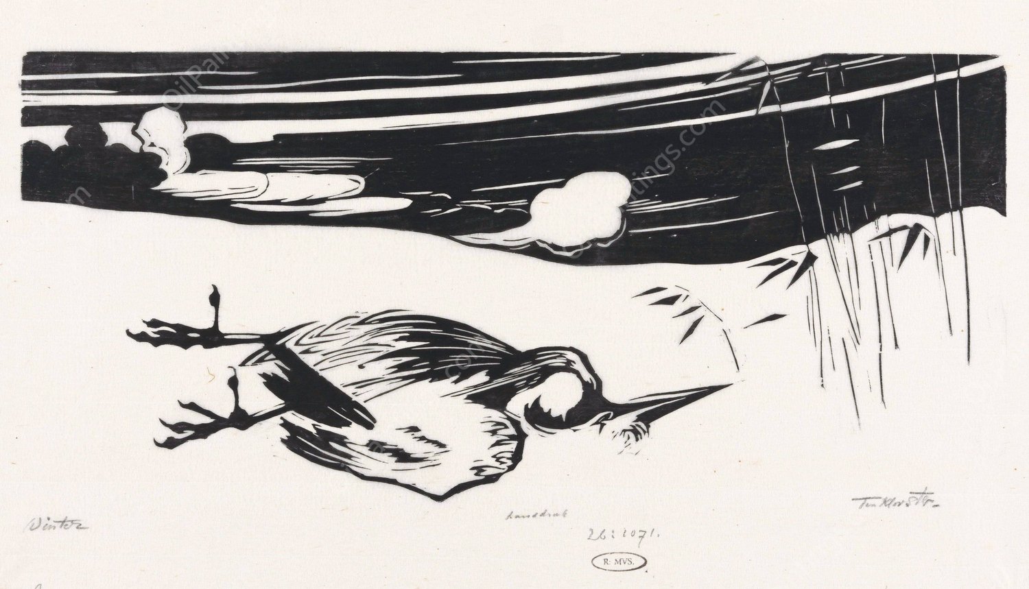 Winter  by Johannes Frederik Engelbert Ten Klooster - Hand-Painted Oil Painting Reproduction