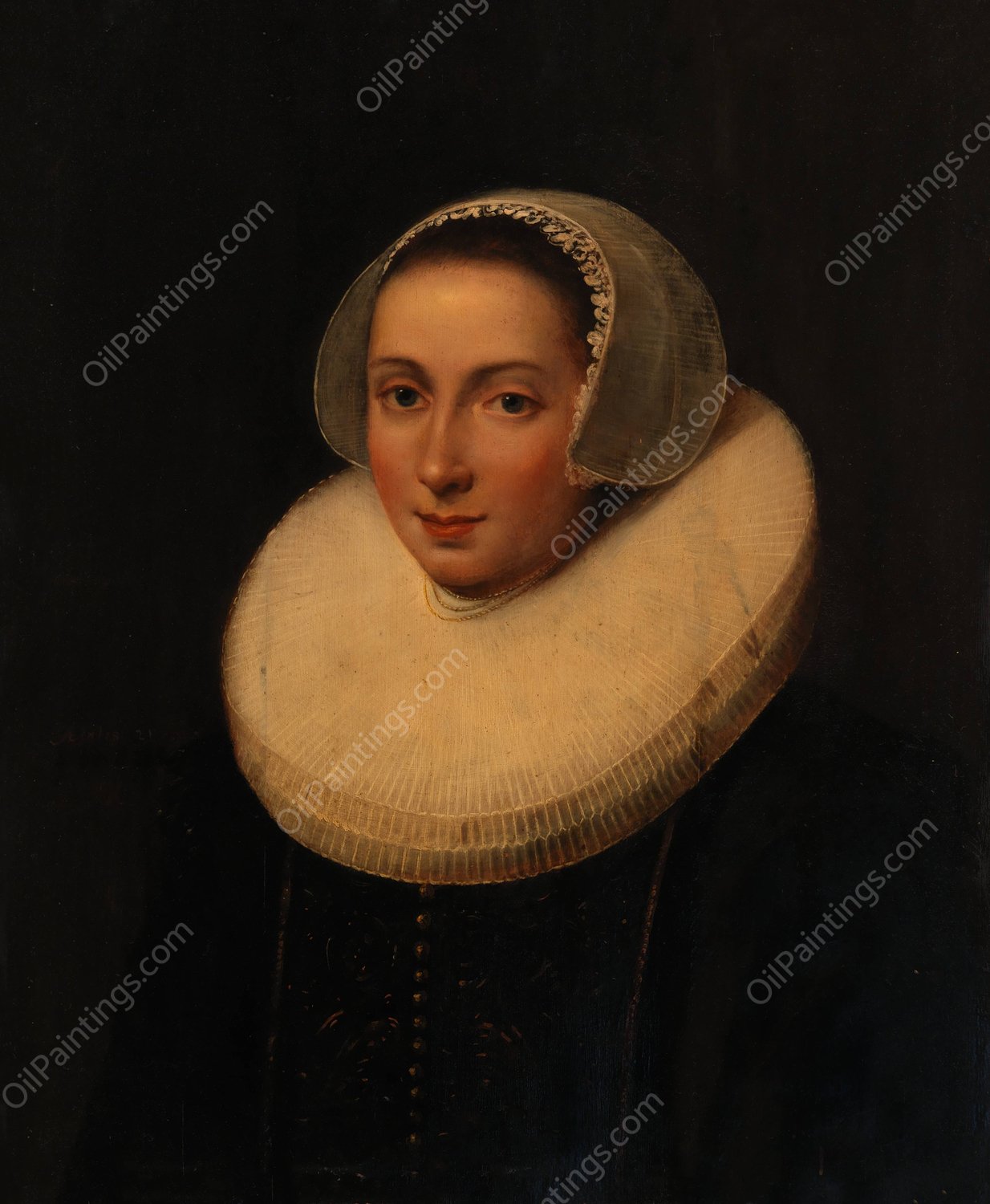 Portrait of a Lady by Johannes Paulus Moreelse - Hand-Painted Oil Painting Reproduction