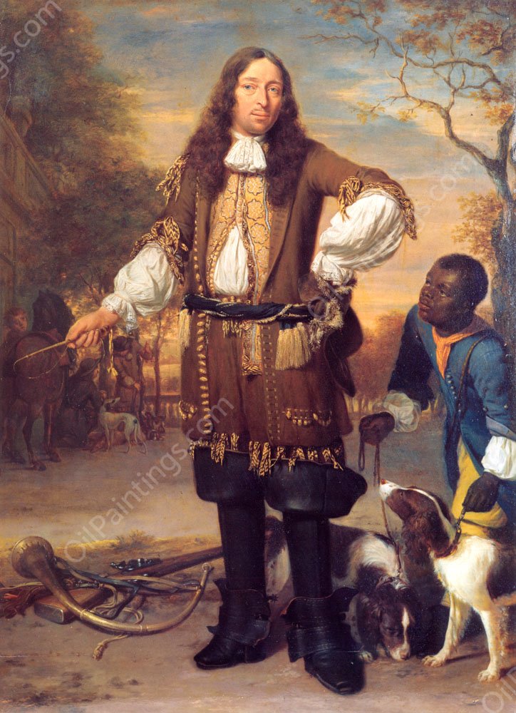 Portrait of Johan de la Faille by Johannes Verkolje - Hand-Painted Oil Painting Reproduction