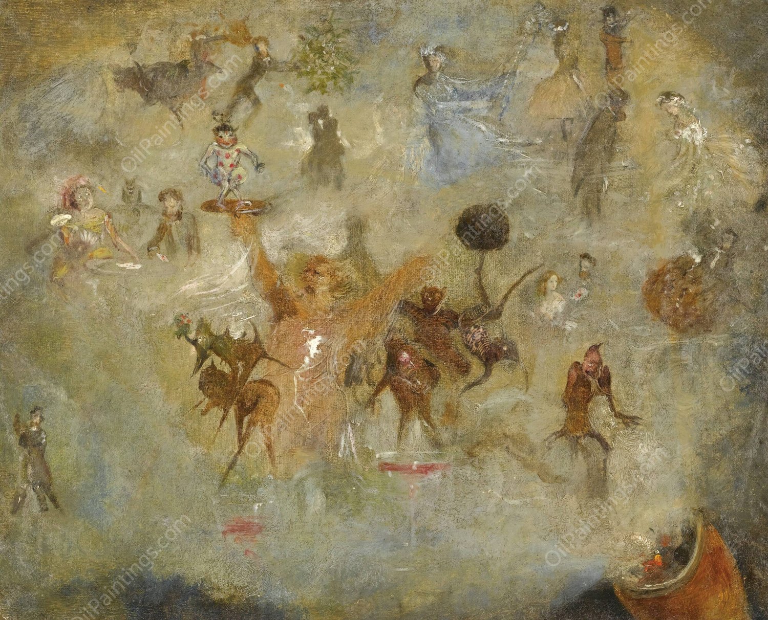 The Pipe Dream by John Anster Fitzgerald - Hand-Painted Oil Painting Reproduction