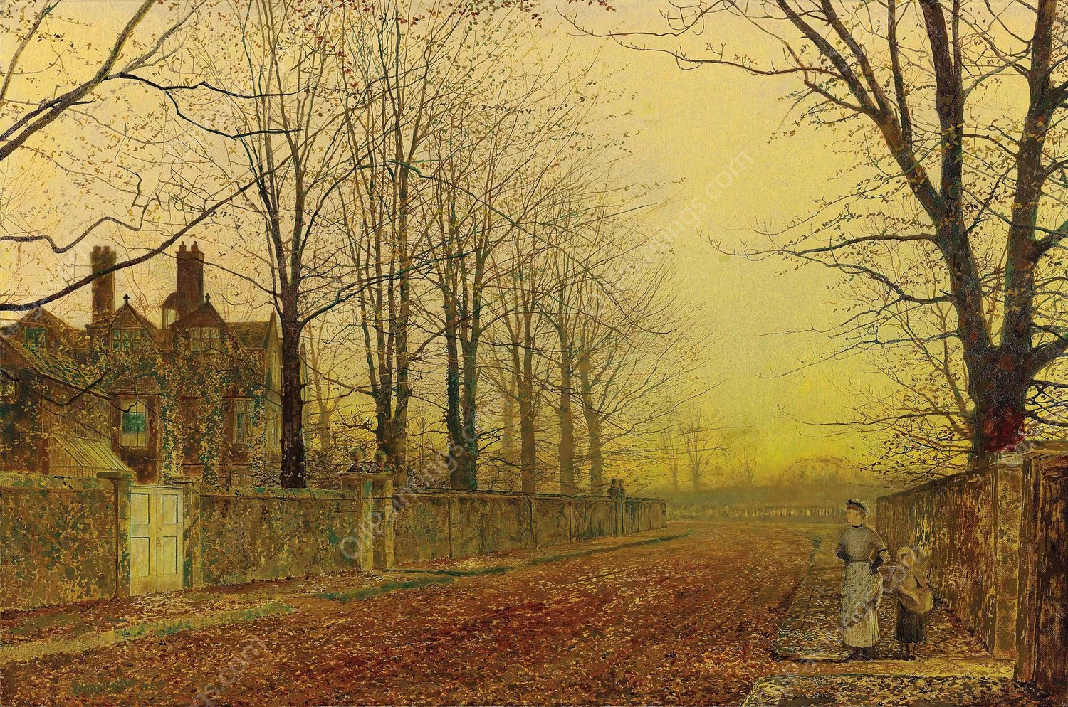Autumn Glory  by John Atkinson Grimshaw - Hand-Painted Oil Painting Reproduction