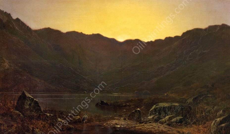 The Heron's Haunt by John Atkinson Grimshaw - Hand-Painted Oil Painting Reproduction