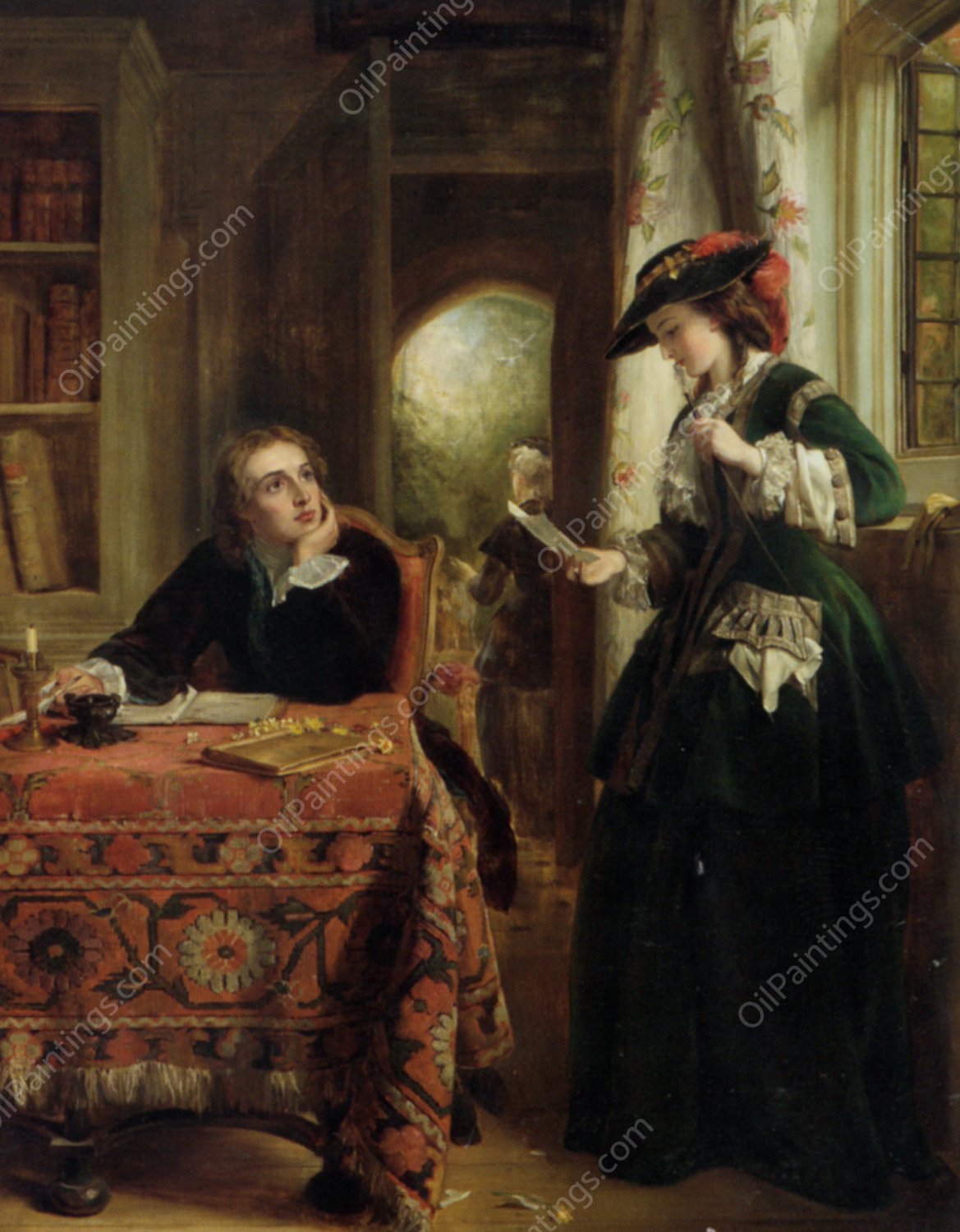 The Poets Theme by John Callcott Horsley - Hand-Painted Oil Painting Reproduction
